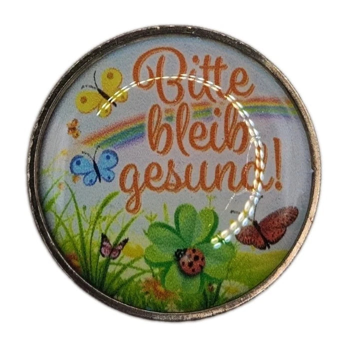 2 Euro Münze - "Bitte bleib gesund" - koloriert