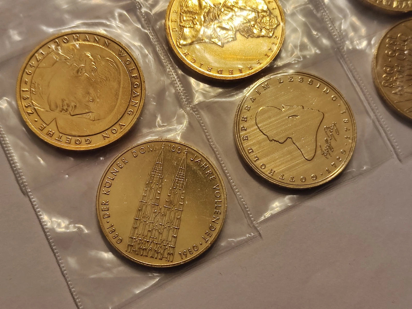 10 X 5 DM MÜNZE - 24 KARAT VERGOLDET