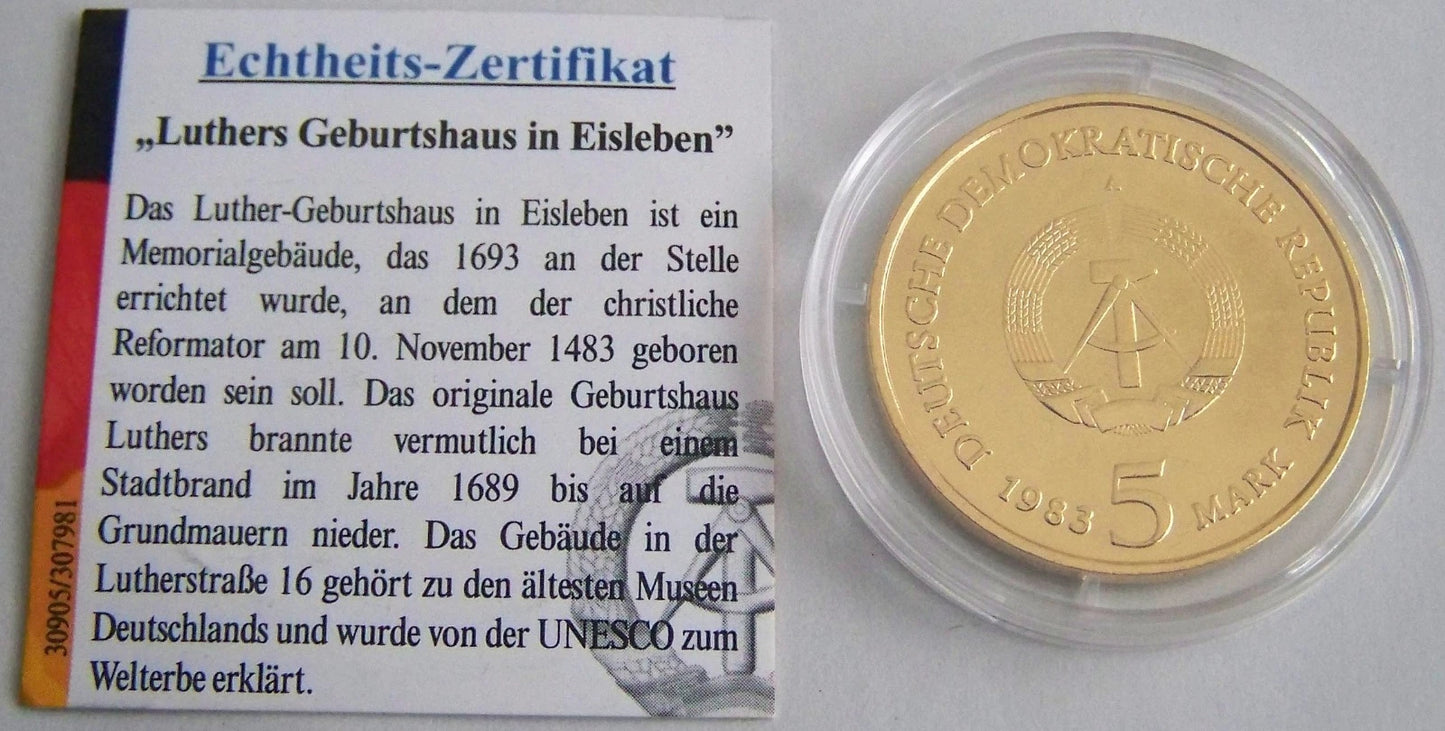 52 DDR Mark Münzen - 24 Karat Gold vergoldet
