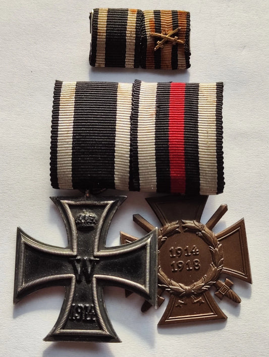 2 ORDEN - EISERNES & FRONTKÄMPFER KREUZ - ORDENSSPANGE & FELDSPANGE