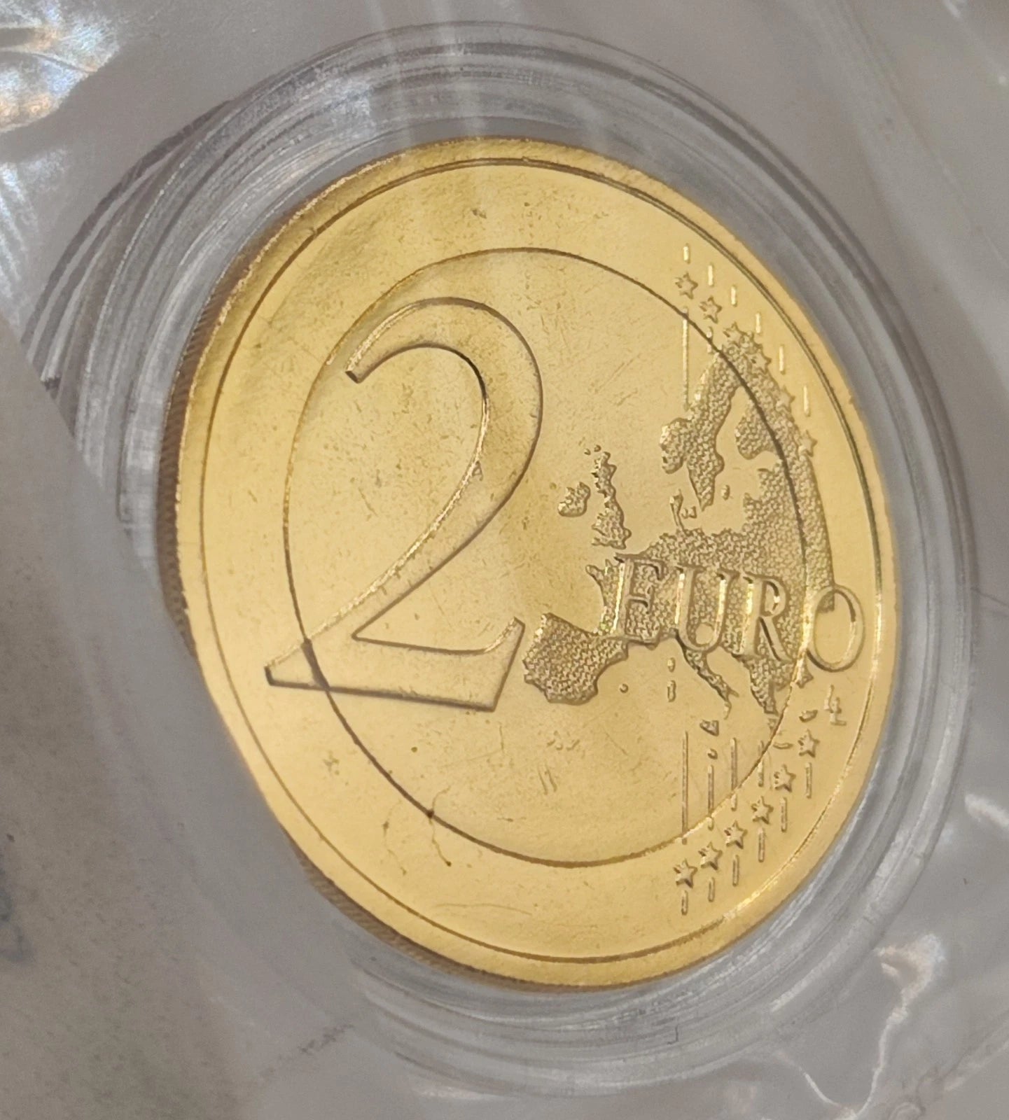 5 x 2 Euro Münze - Sixtinischen Kapelle im Vatikan / Fresken - koloriert & vergoldet