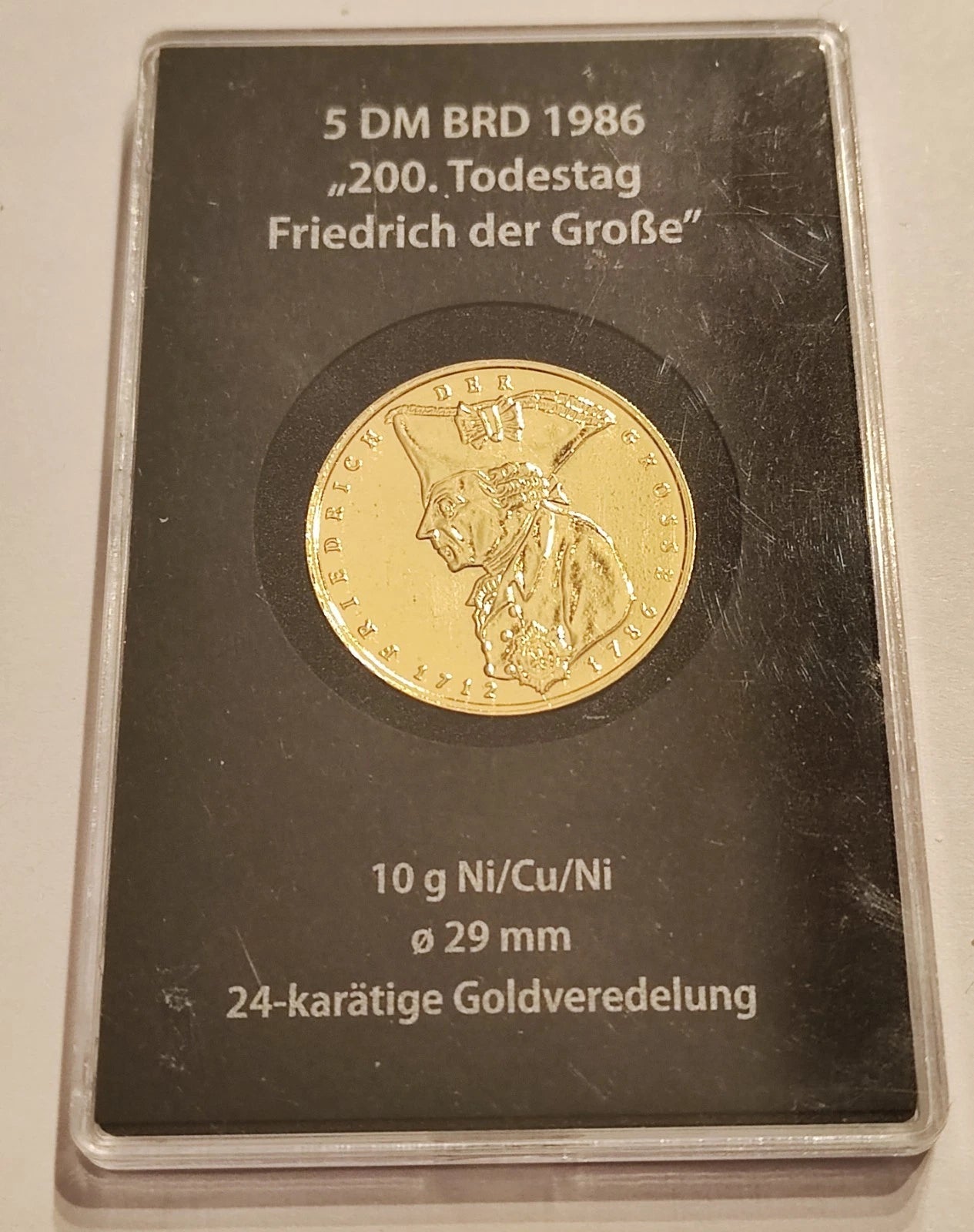 8 X 5 DM MÜNZE - 24 KARAT VERGOLDET