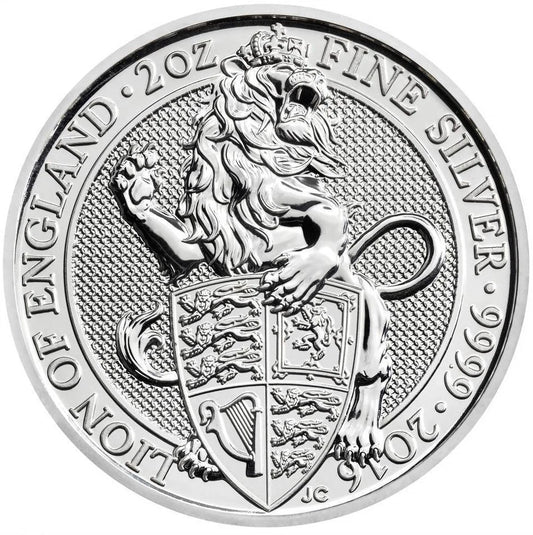 2 UNZEN SILBER - LÖWE / ENGLAND 2016 - SILBERMÜNZE