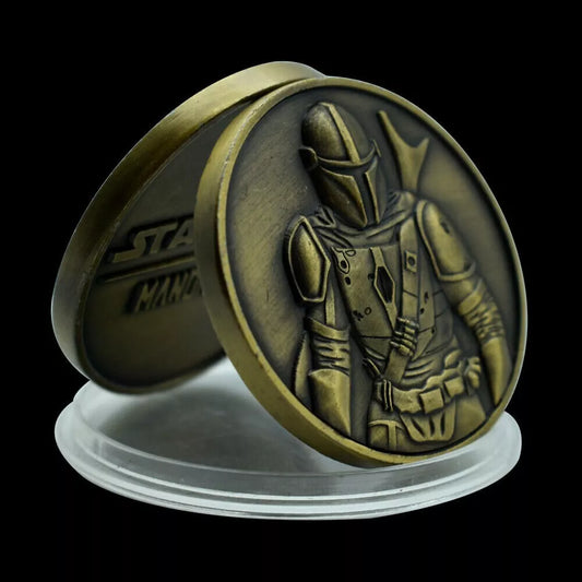 MEDAILLE - STAR WARS / KOPFGELDJÄGER / JEDI / KRIEG DER STERNE - HIGH RELIEF - BRONZE