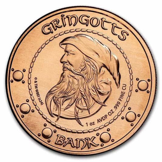 1 UNZE 999 KUPFER - HARRY POTTER / GELD / GRINGOTTS - KUPFERBARREN