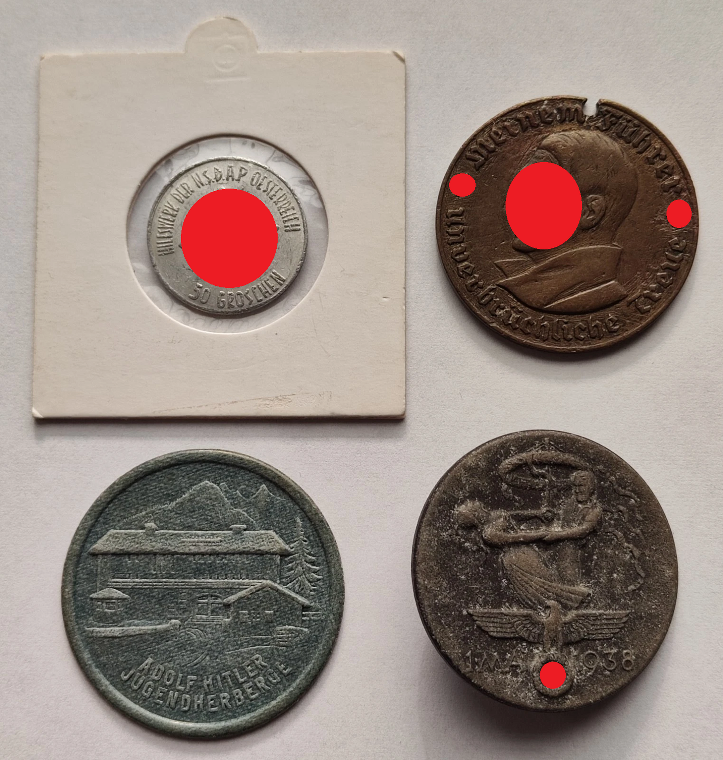 DIVERSE MEDAILLEN & PINS - ADOLF HITLER - ORDEN