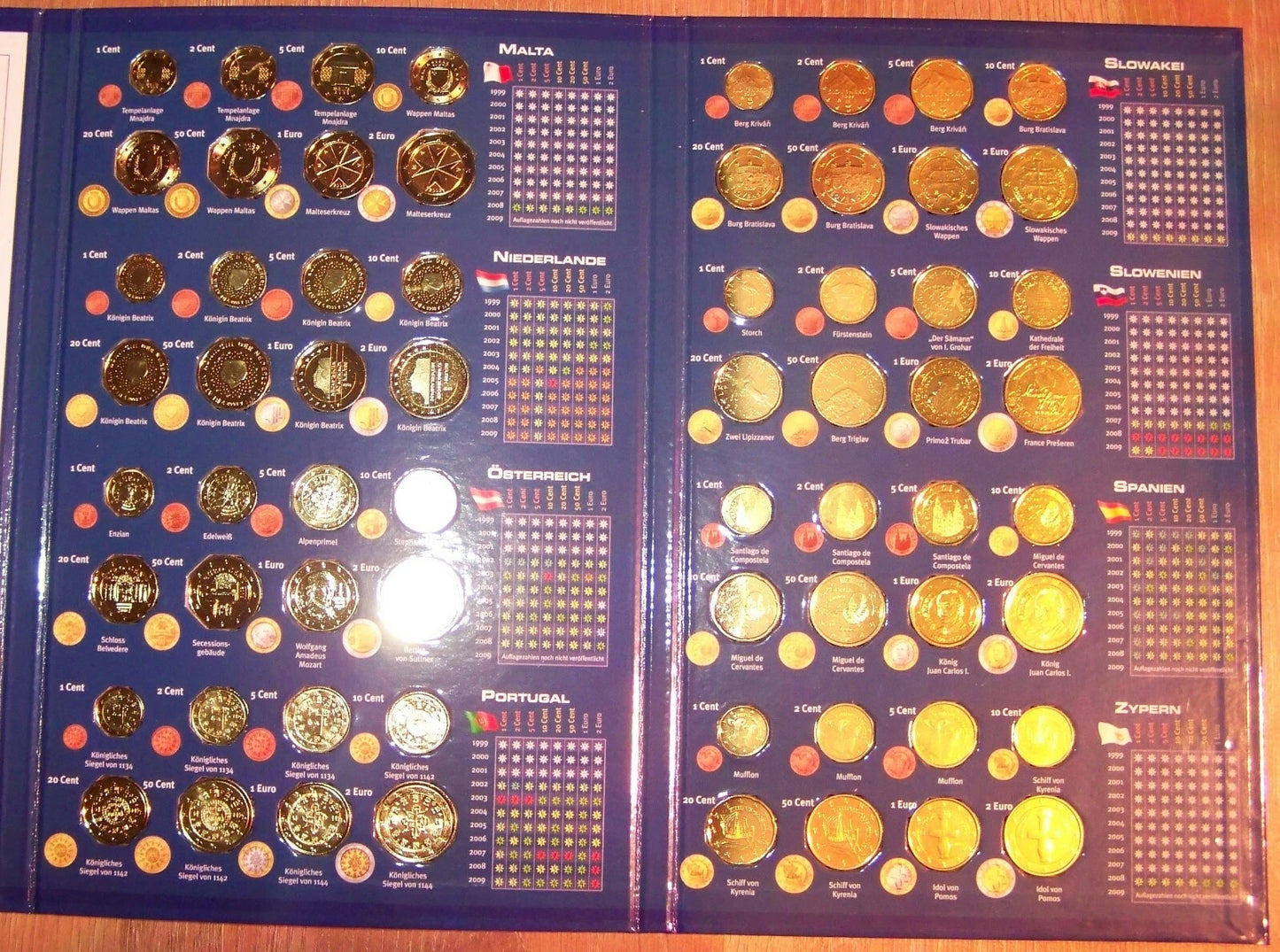16 x EURO KMS / MÜNZEN - 24 KARAT VERGOLDET