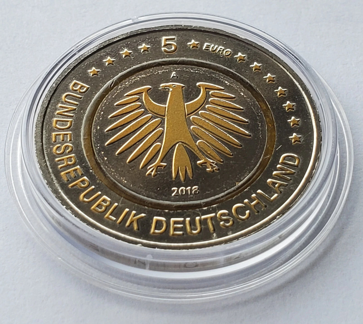 5 Euro Münze - Subtropische Zone 2017 - Polymerring - teilvergoldet
