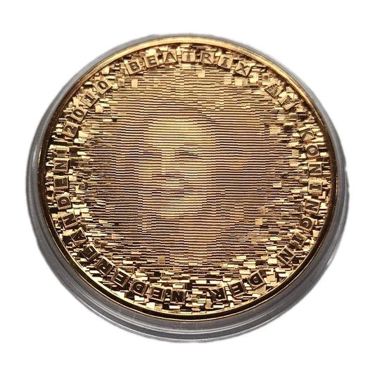 5 Euro Münze - Niederlande - 150. Jahrestag von "Max Havelaar" 2010  - 24 Karat vergoldet