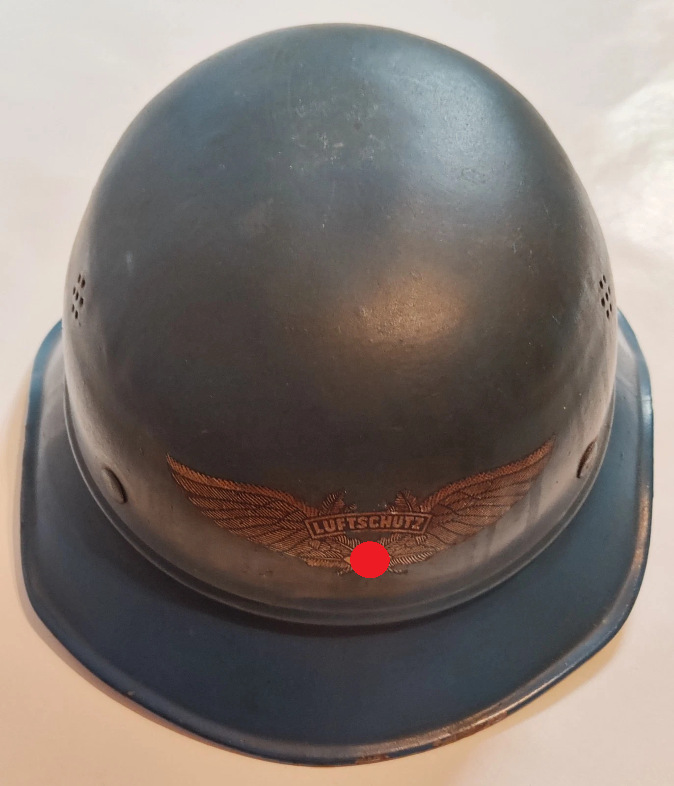 ORIGINALER LUFTSCHUTZ HELM / STAHLHELM - M38 - WK II - WEHRMACHT - GUTER ZUSTAND