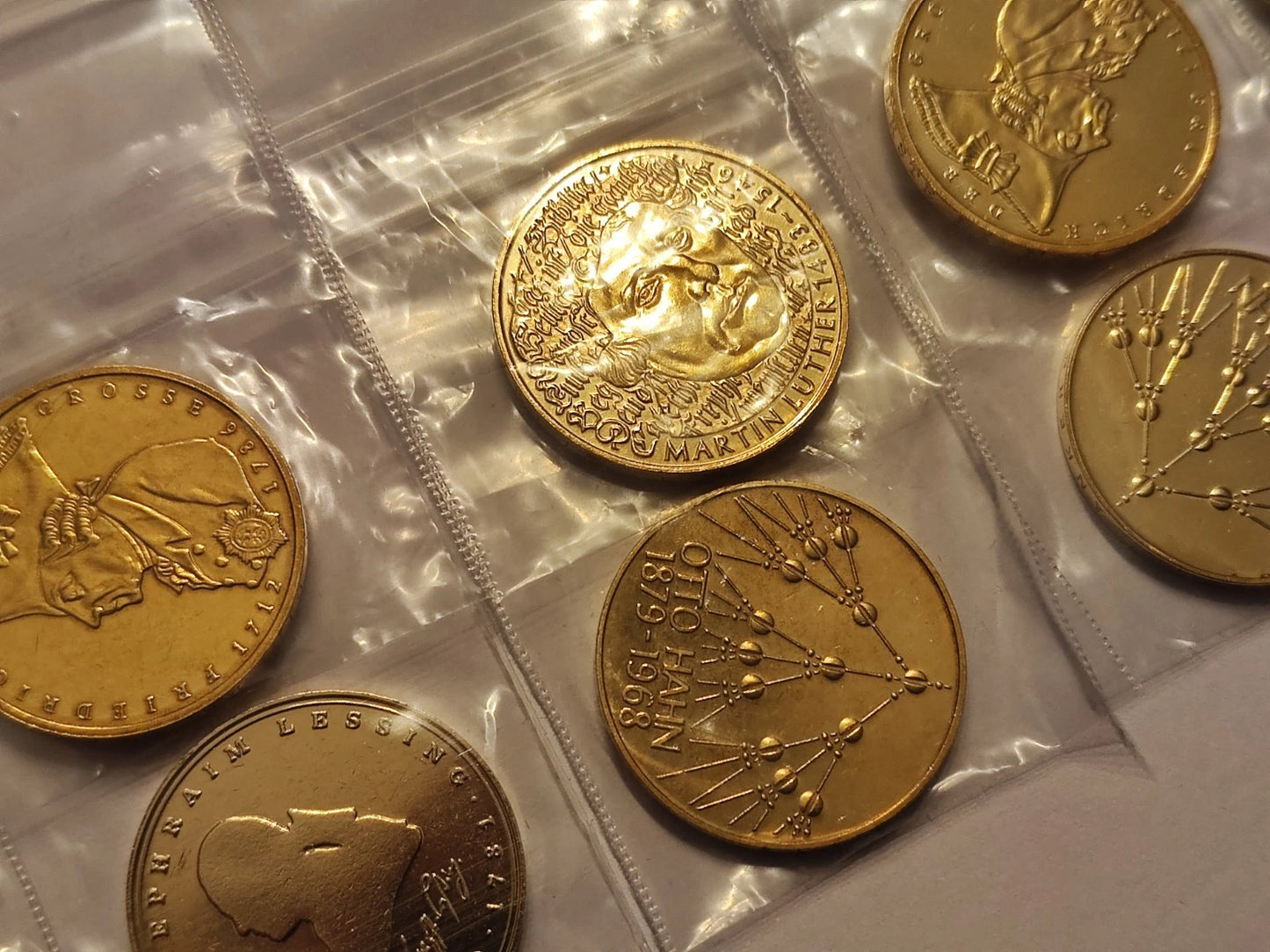 10 X 5 DM MÜNZE - 24 KARAT VERGOLDET