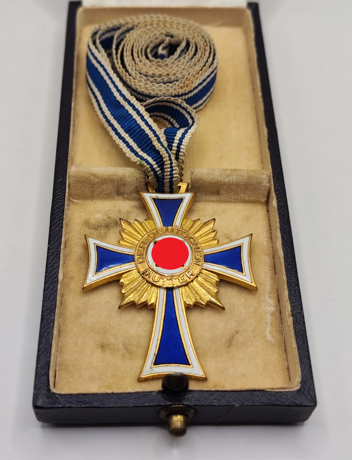 MUTTERKREUZ - 1. STUFE GOLD - ORIGINAL ETUI - AM LANGEN BAND - ORDEN
