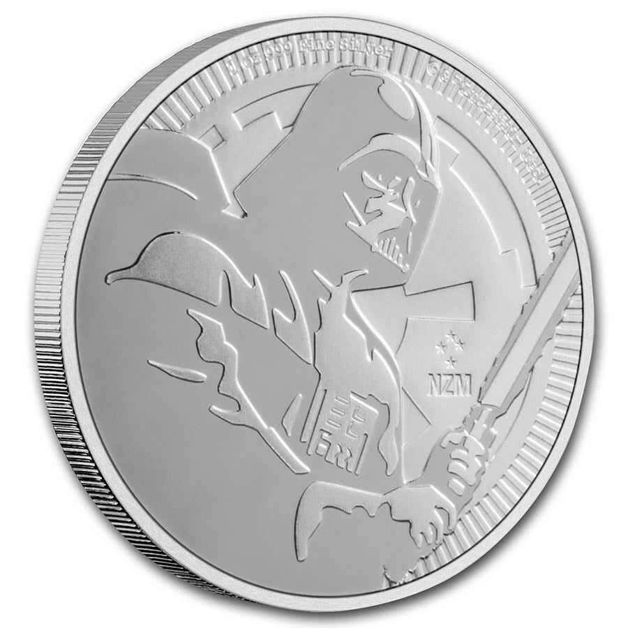 1 UNZE 999 SILBER - STAR WARS / DARTH VADER - SILBERMÜNZE
