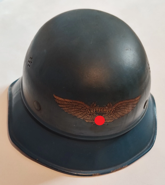 ORIGINALER LUFTSCHUTZ HELM / STAHLHELM - M38 - WK II - WEHRMACHT - GUTER ZUSTAND