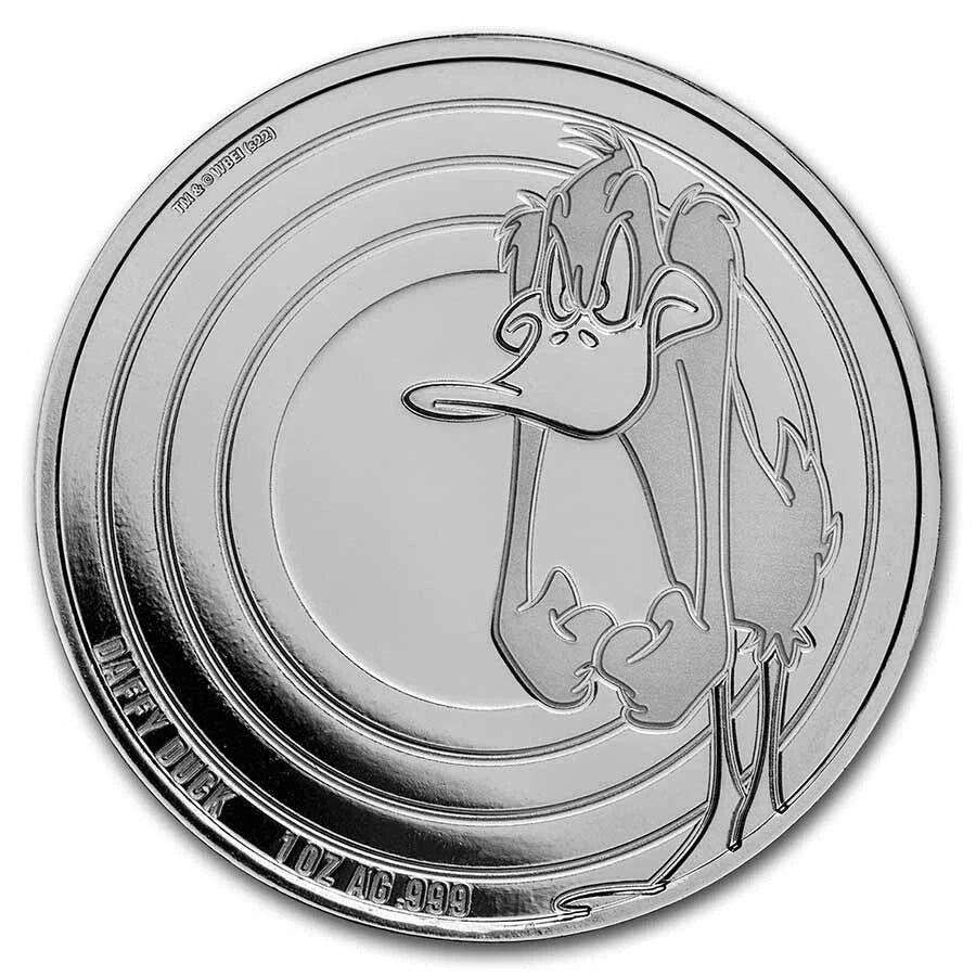 1 UNZE SILBER - LOONEY TUNES / DAFFY DUCK - SILBERMÜNZE