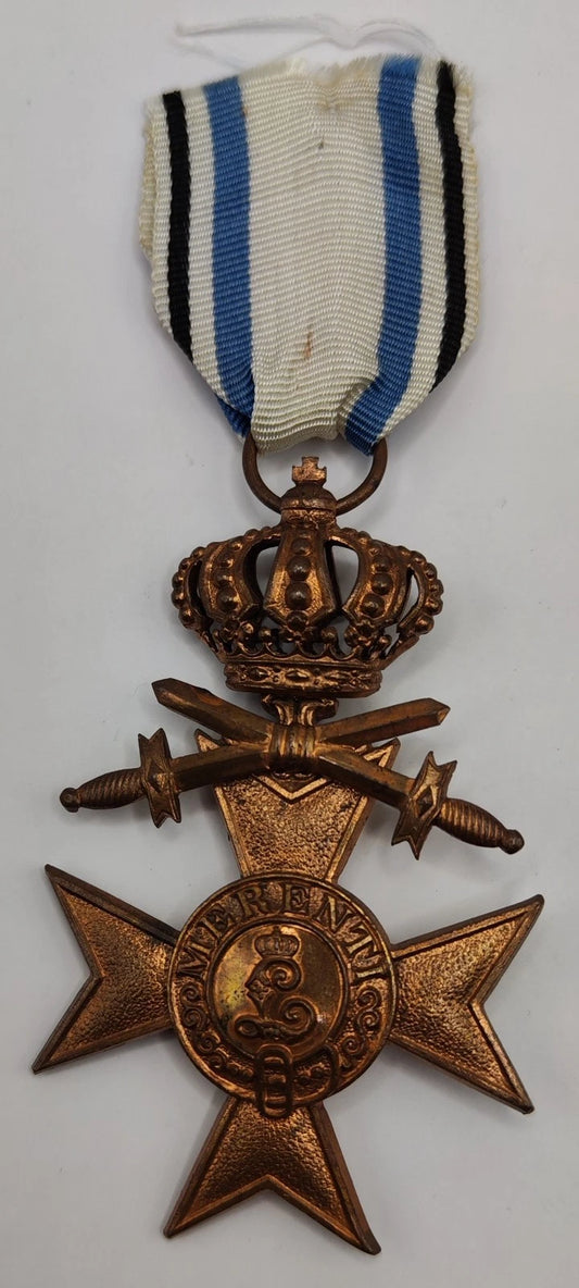VERDIENSTKREUZ 3. KLASSE MIT SCHWERTEN UND KRONE - BAYERN 1866 - ORDEN