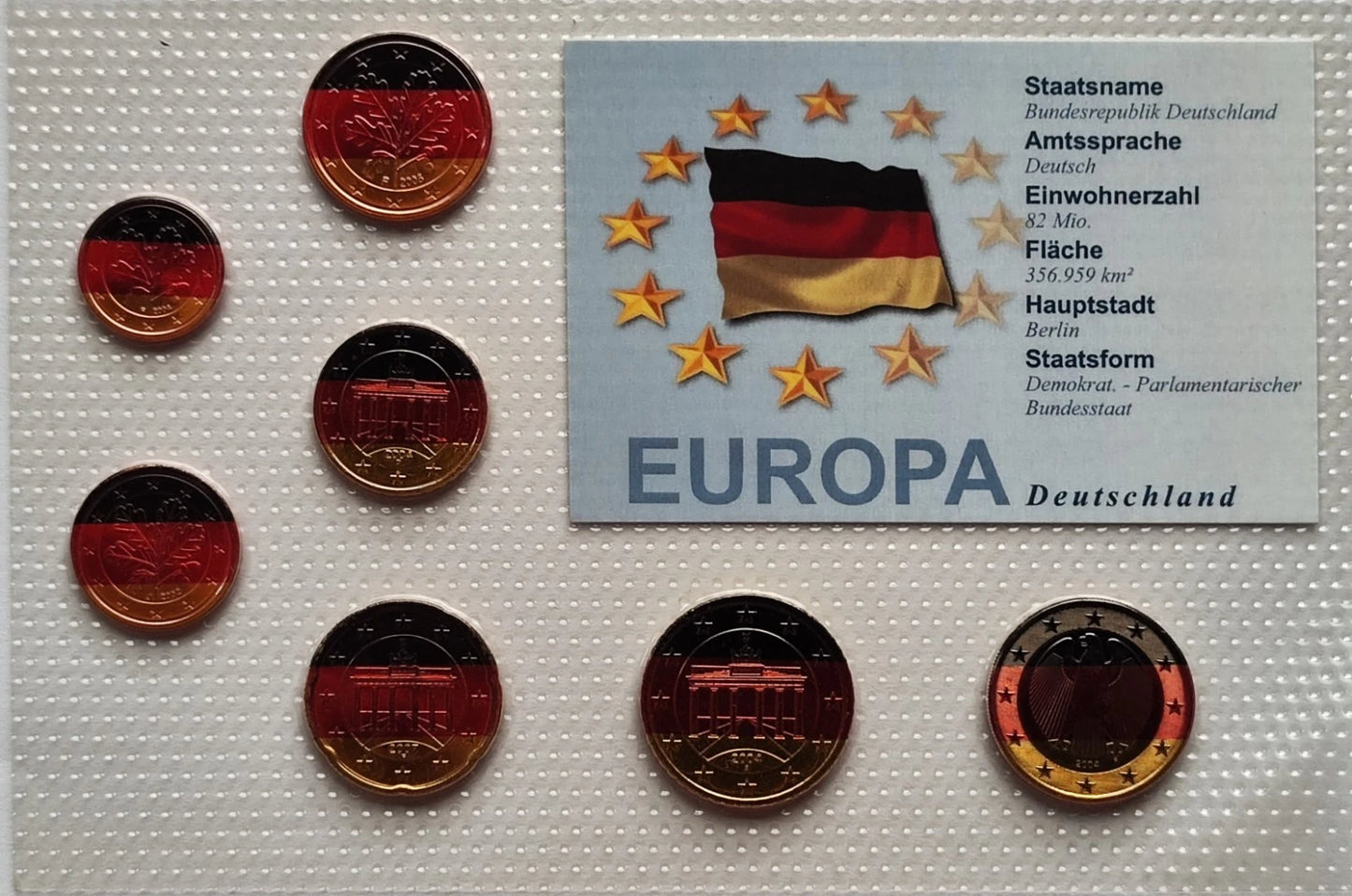 Euro Münzen - BRD - Deutschland - koloriert