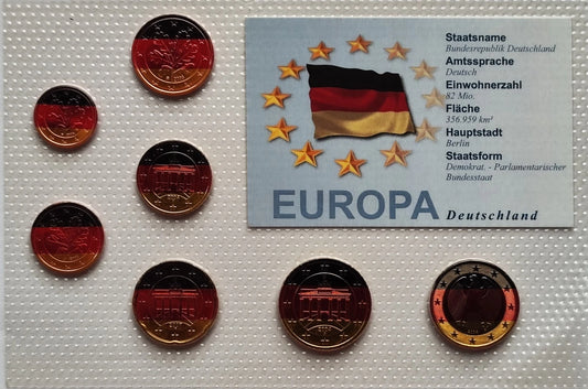 Euro Münzen - BRD - Deutschland - koloriert