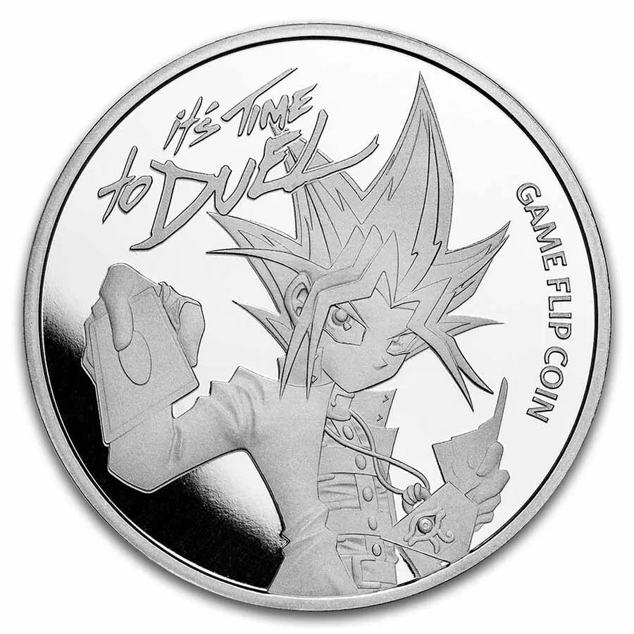 1 UNZE SILBER - YU GI OH / DUEL MONSTERS - SILBERMÜNZE