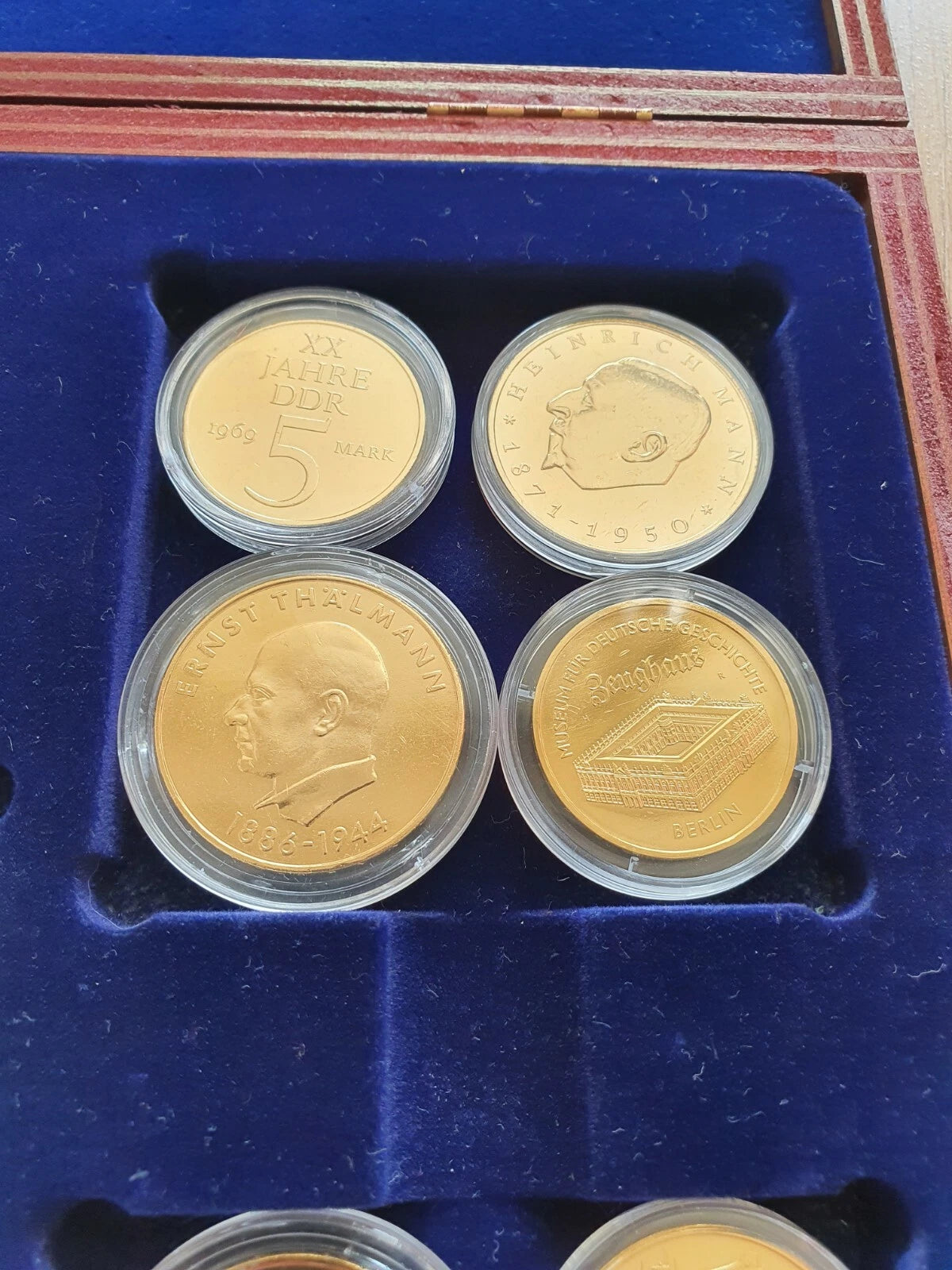 52 DDR Mark Münzen - 24 Karat Gold vergoldet