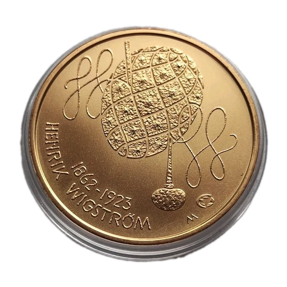 10 Euro Münze - Finnland - 150. Jahrestag Geburt von Henrik Wigström 2012 - 24 Karat vergoldet