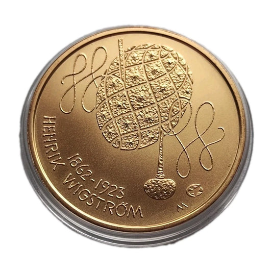 10 Euro Münze - Finnland - 150. Jahrestag Geburt von Henrik Wigström 2012 - 24 Karat vergoldet
