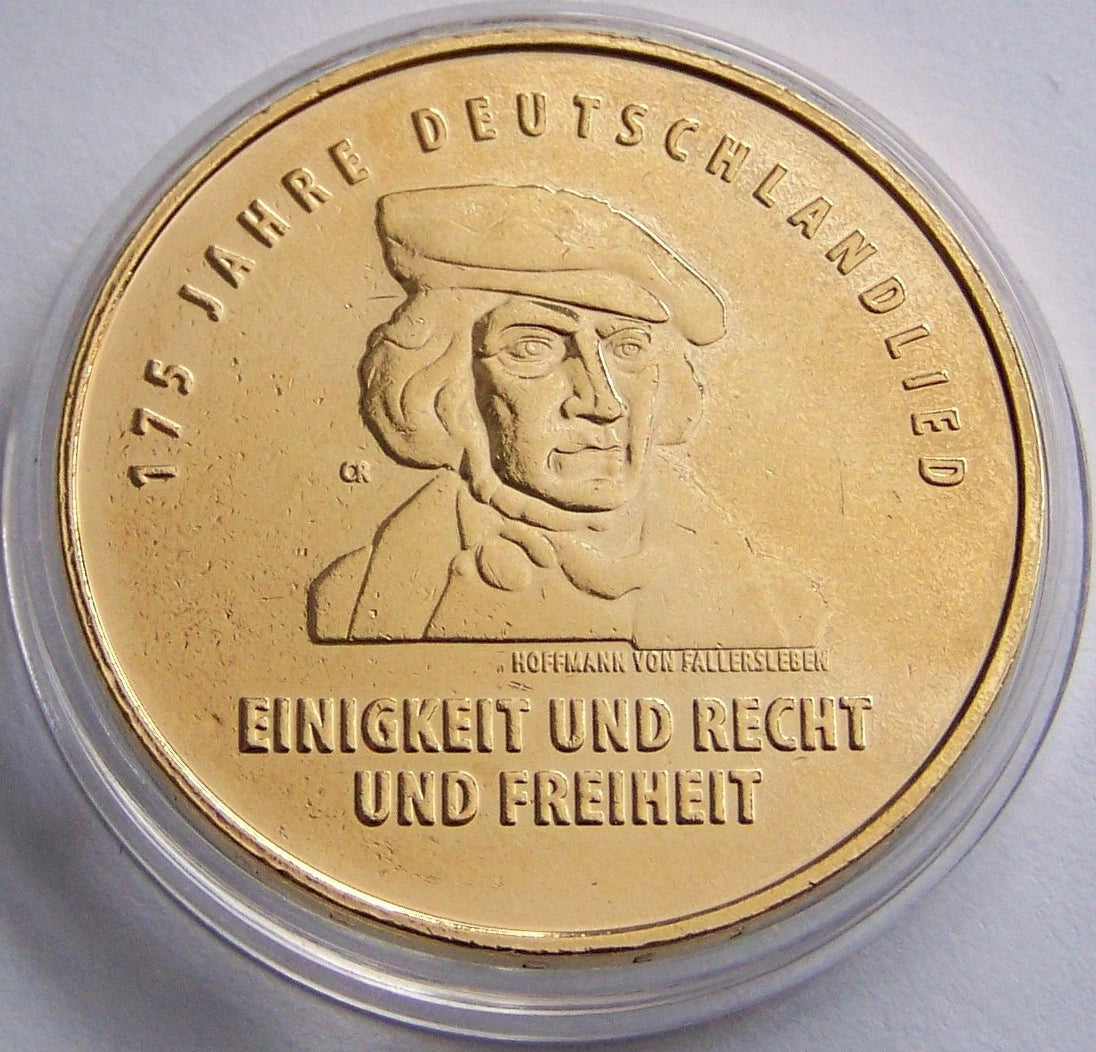 20 Euro Silbermünze - BRD - 175 Jahre Deutschlandlied 2016 - vergoldet
