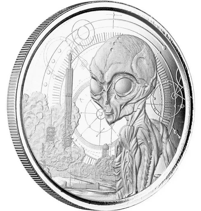 1/2 UNZE SILBER - ALIEN 2021 - SILBERMÜNZE