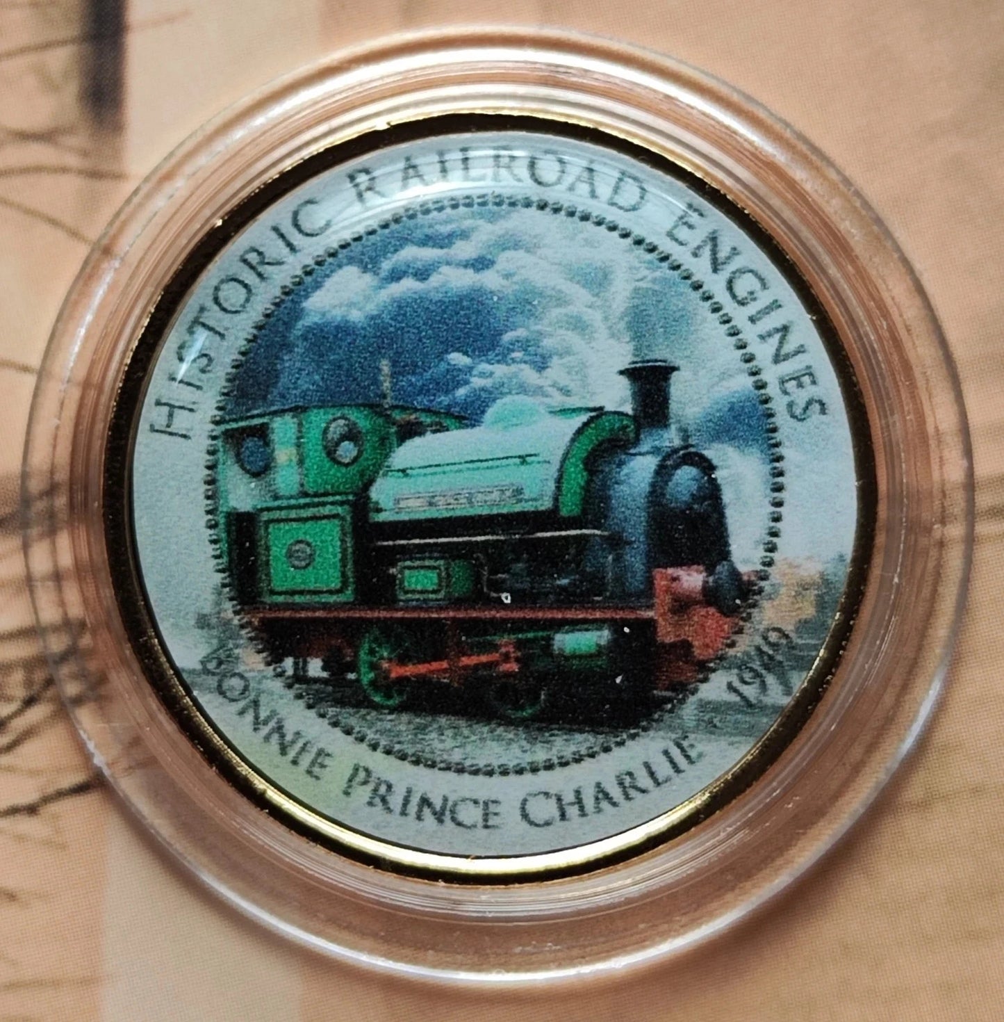 50 x 2 EURO MÜNZEN - BERÜHMTE EISENBAHNEN DER WELT - KOLORIERT & VERGOLDET