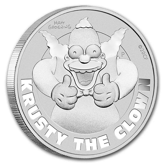 1 UNZE 999 SILBER - KRUSTY / THE SIMPSONS - SILBERMÜNZE