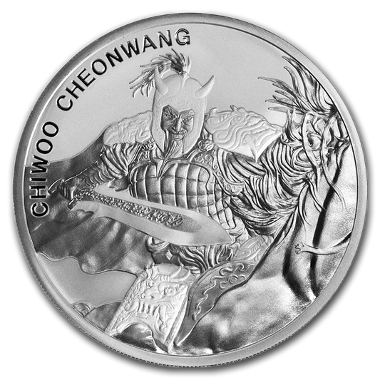 1/2 UNZE SILBER - SAMURAI / KOREA - SILBERMÜNZE