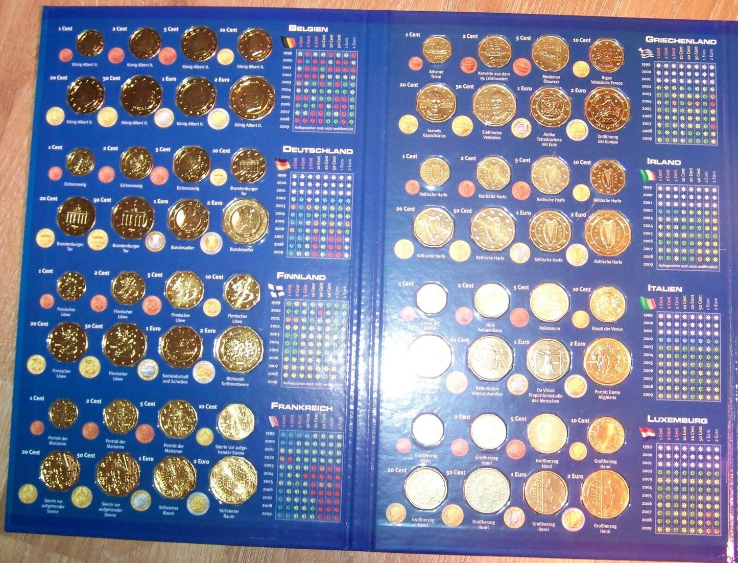 16 x EURO KMS / MÜNZEN - 24 KARAT VERGOLDET