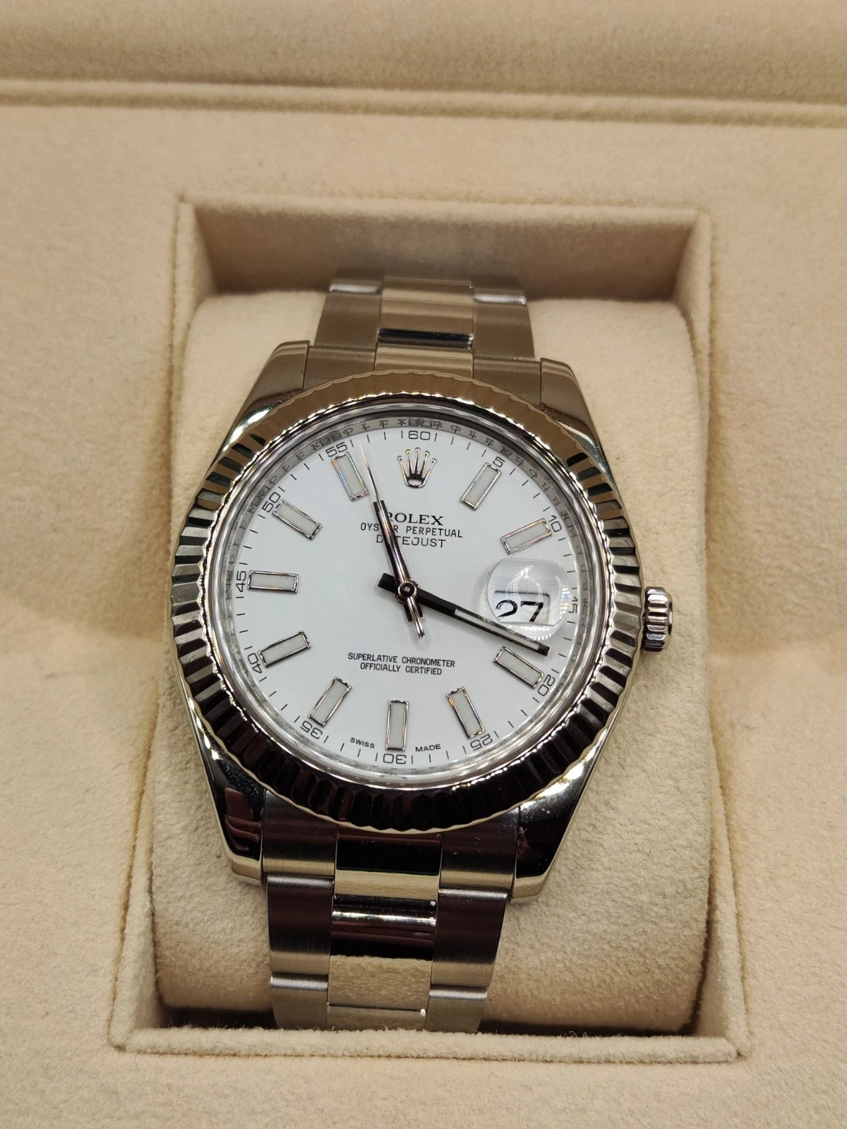 Rolex Datejust II - mit 750 Weißgold Lünette - 41mm - Automatik Uhr