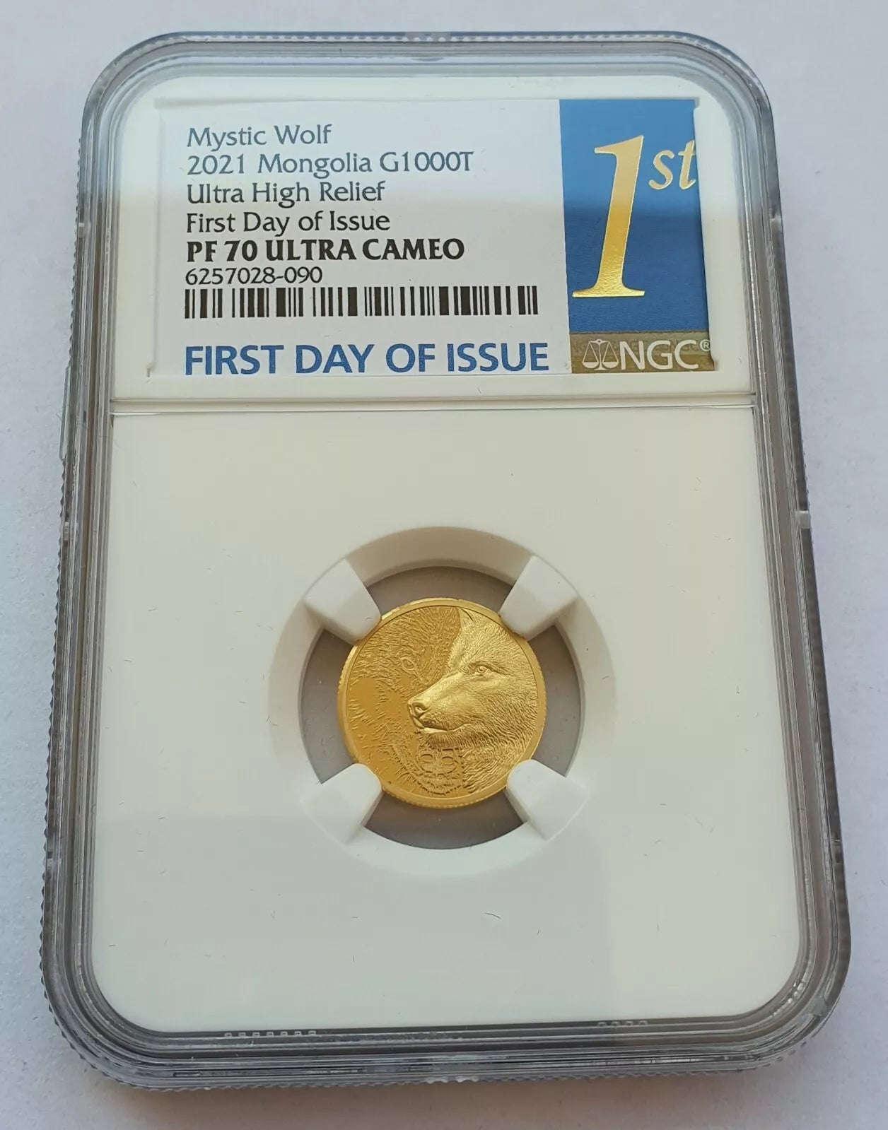 1/10 UNZE GOLD - MYSTIC WOLF - ULTRA HIGH RELIEF - NUR 999 STÜCK - GOLDMÜNZE