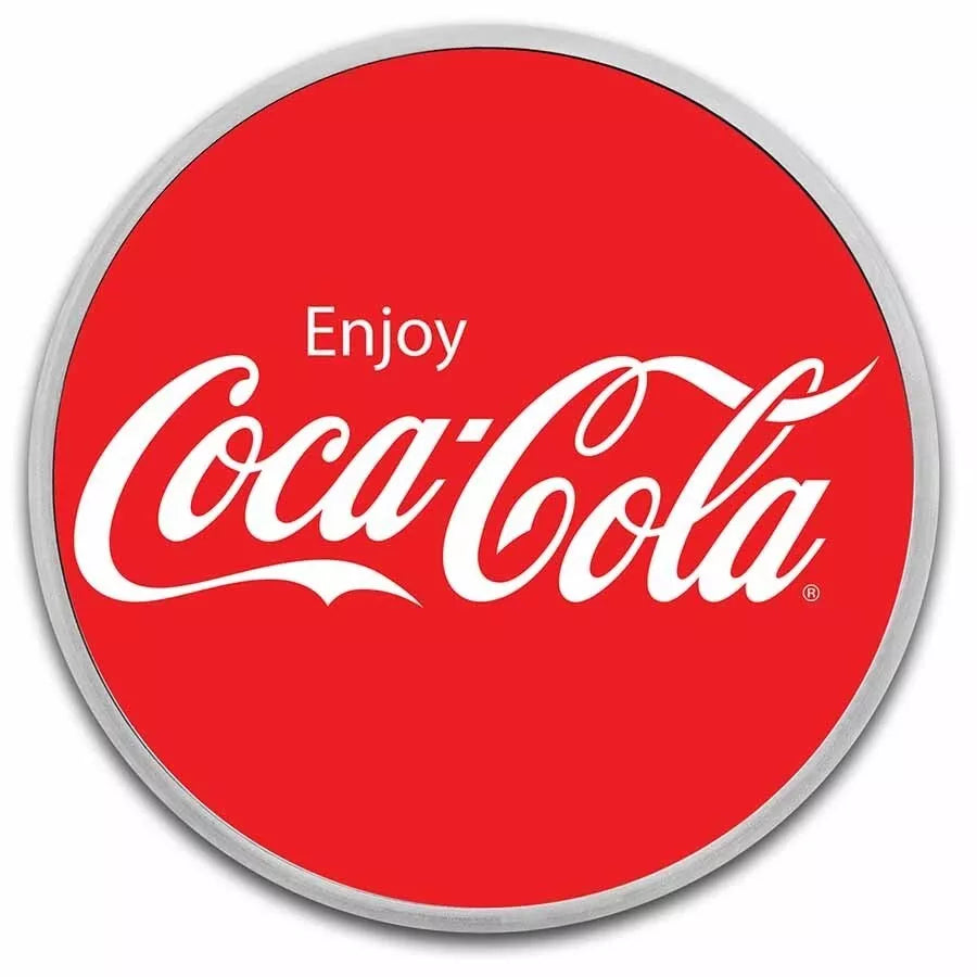 1 UNZE 999 SILBER - COCA COLA / FLASCHEN - KOLORIERT - BLISTER - SILBERBARREN