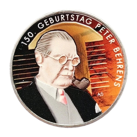 20 Euro Silbermünze - BRD -  Peter Behrens 2018 - koloriert