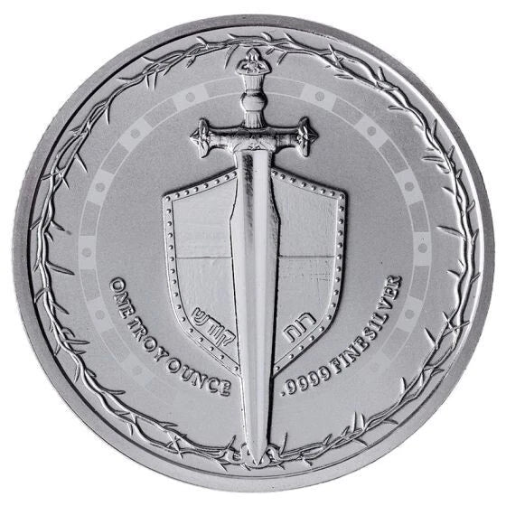 1 UNZE 999 SILBER - SCHWERT MIT SCHILD - SILBERMÜNZE