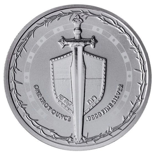 1 UNZE 999 SILBER - SCHWERT MIT SCHILD - SILBERMÜNZE