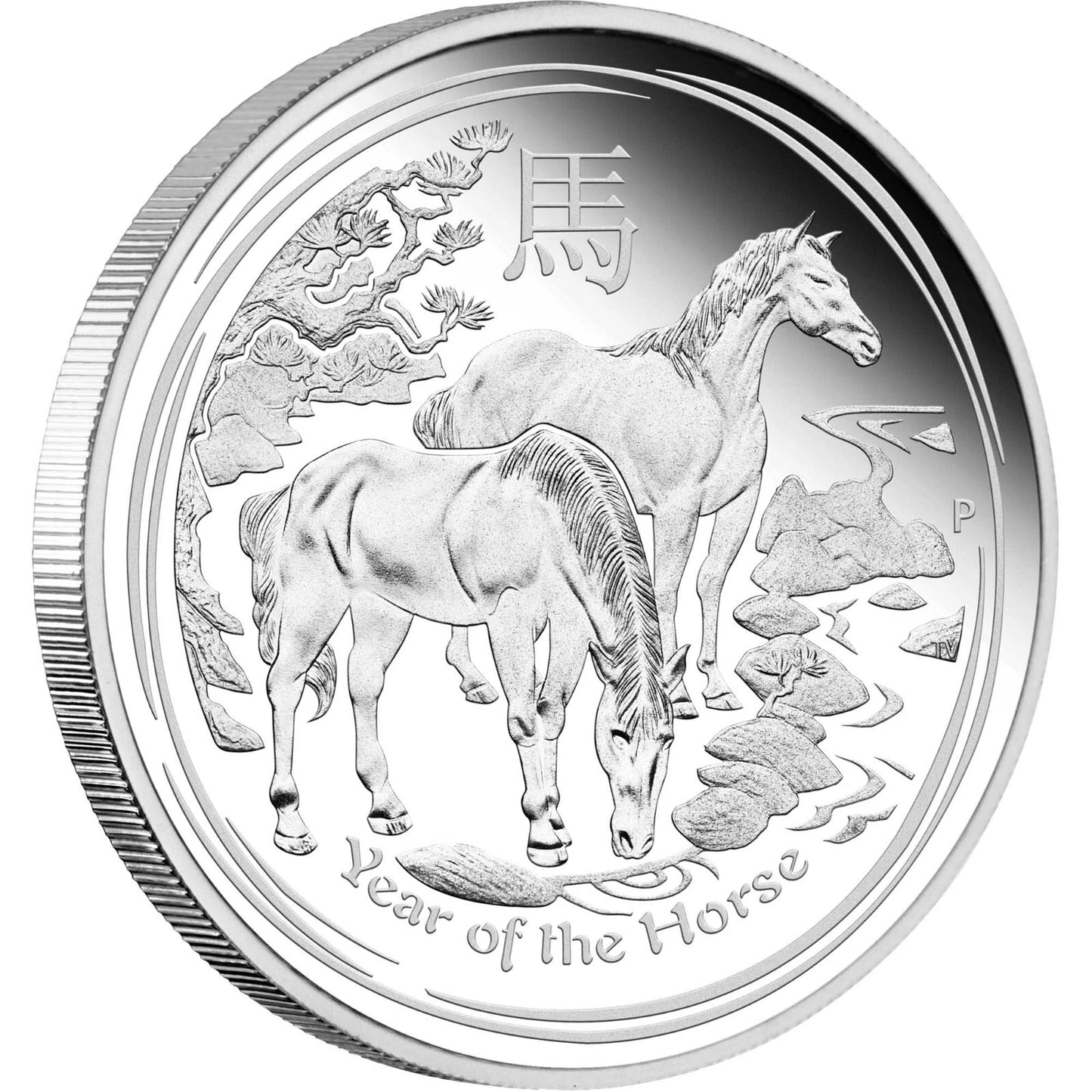 1/2 UNZE SILBER - LUNAR PFERD 2014 - PP / PROOF - SILBERMÜNZE