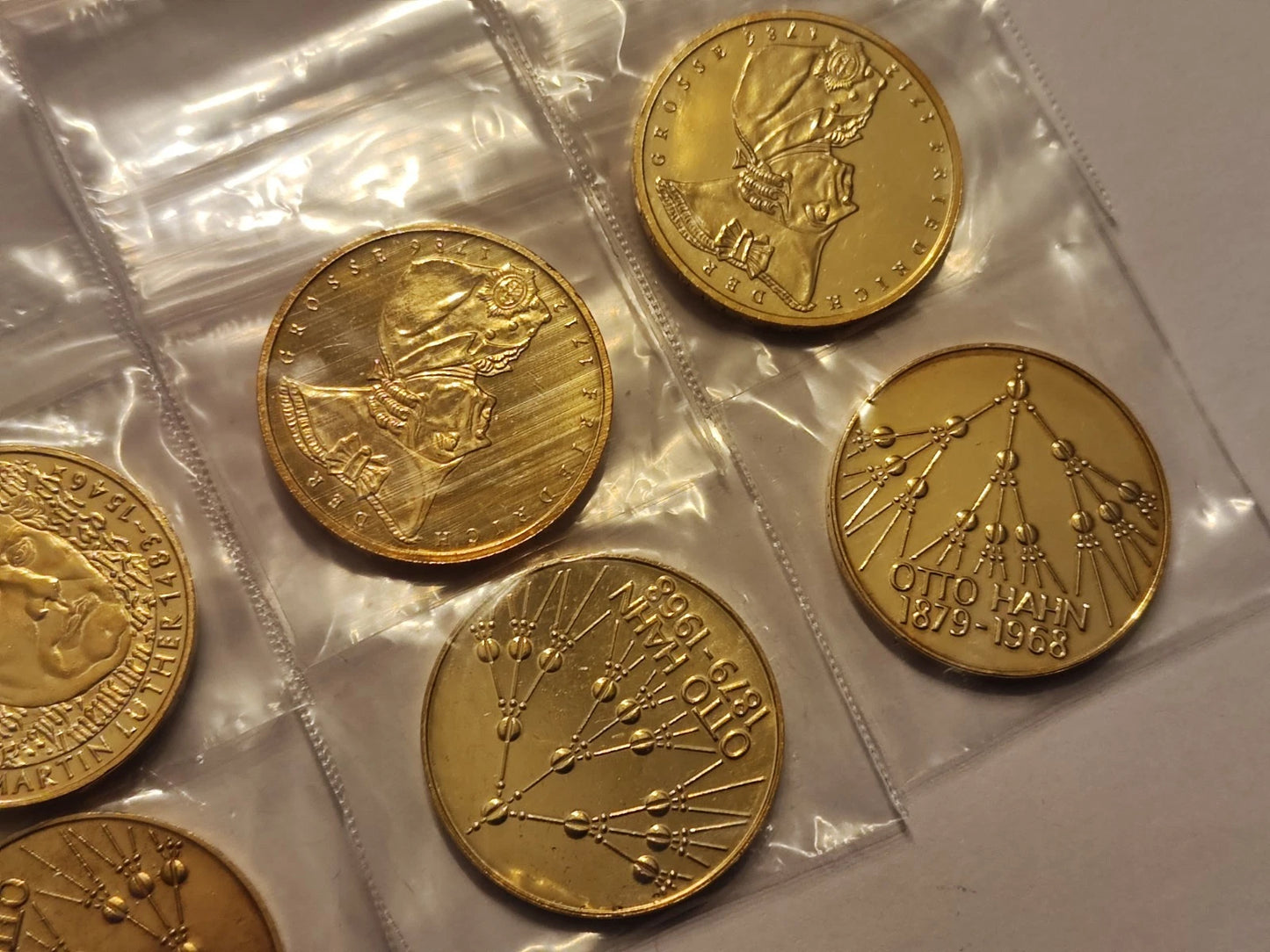 10 X 5 DM MÜNZE - 24 KARAT VERGOLDET