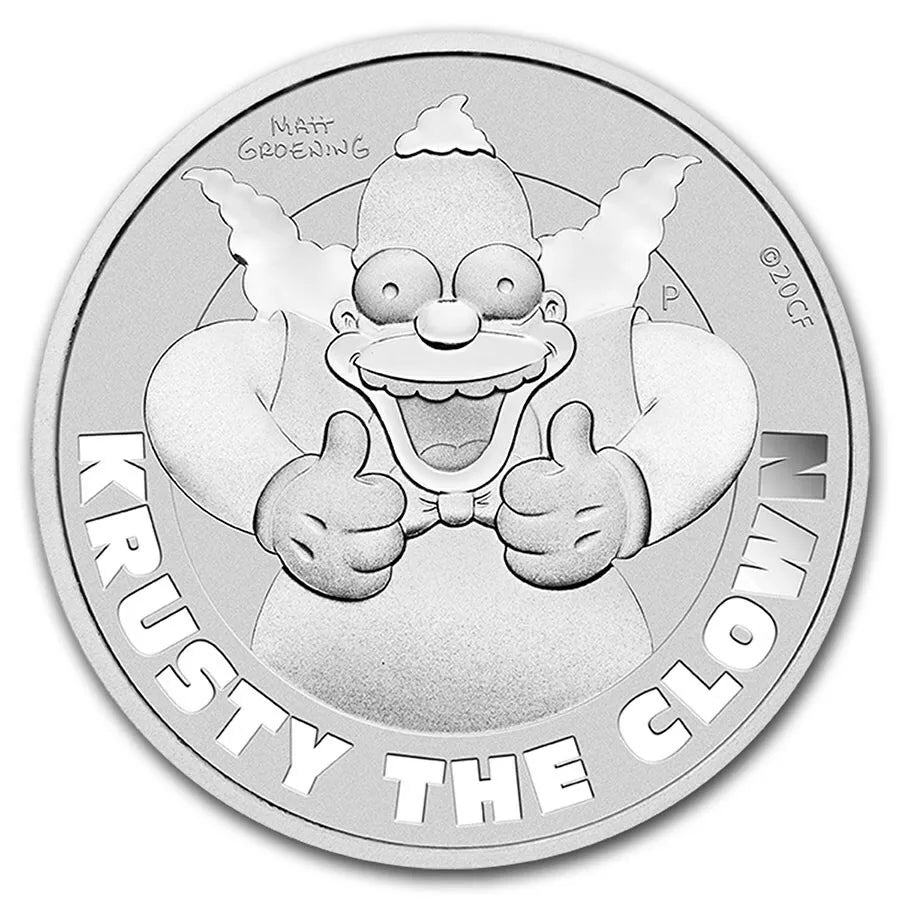 1 UNZE 999 SILBER - KRUSTY / THE SIMPSONS - SILBERMÜNZE