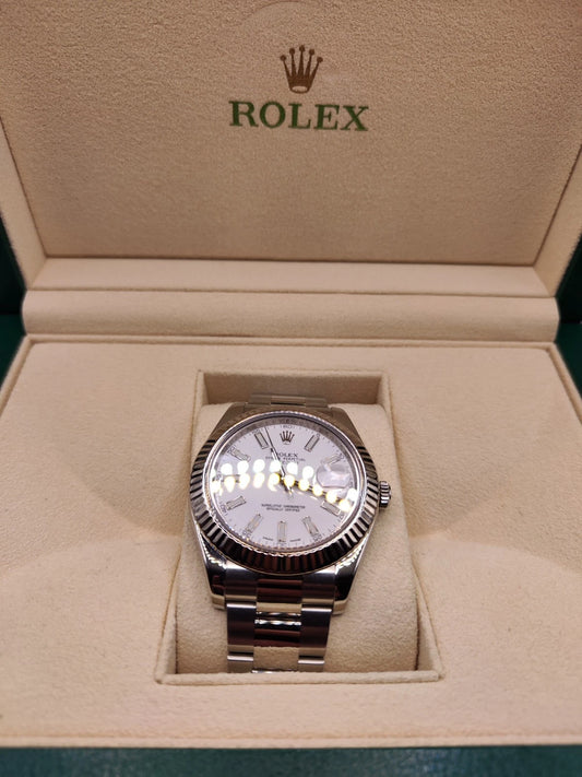 Rolex Datejust II - mit 750 Weißgold Lünette - 41mm - Automatik Uhr