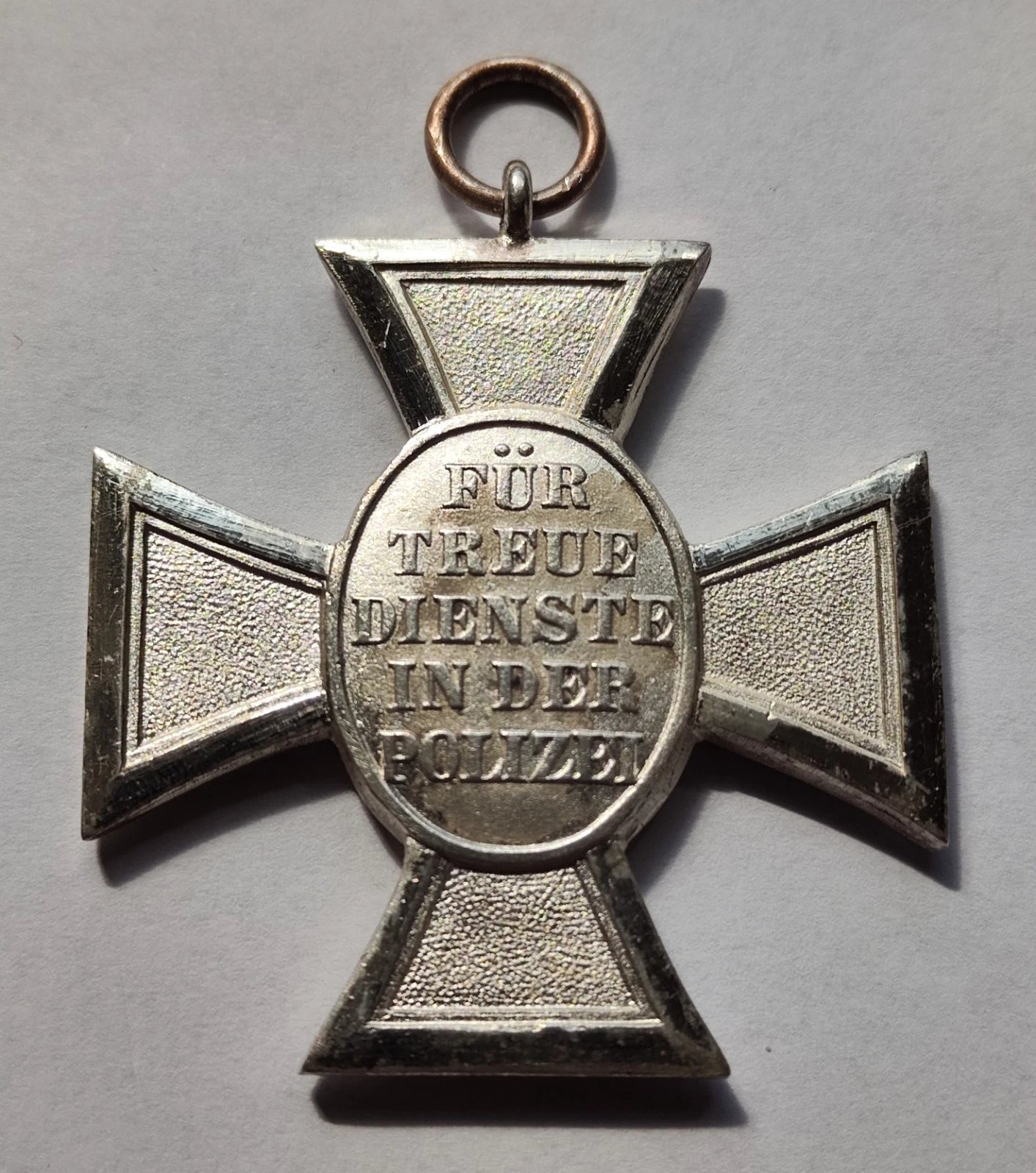 DIENSTAUSZEICHNUNG POLIZEI - 2 STUFE SILBER - FÜR 18 JAHRE IM DIENST 1938 - IM ORIGINAL ETUI MIT BAND - ORDEN