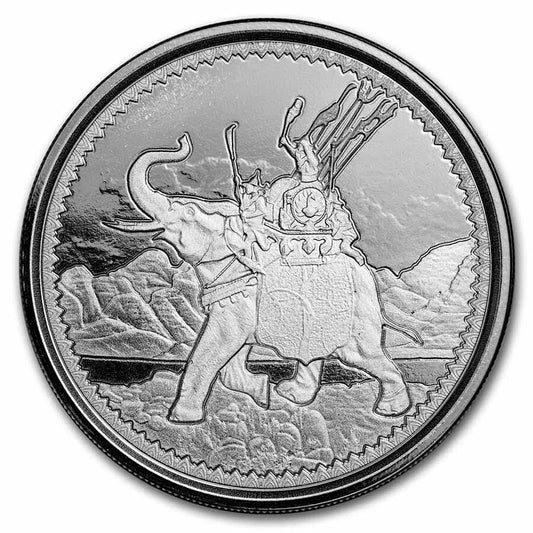 1 UNZE 999 SILBER - KRIEGS ELEFANT - SILBERMÜNZE