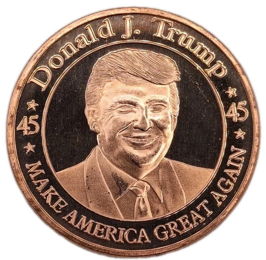 1 UNZE 999 KUPFER - PRÄSIDENT DONALD TRUMP - USA - KUPFERBARREN
