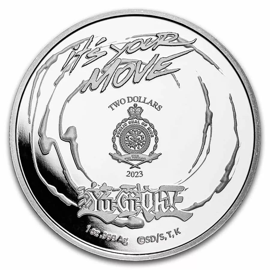 1 UNZE SILBER - YU GI OH / DUEL MONSTERS - SILBERMÜNZE