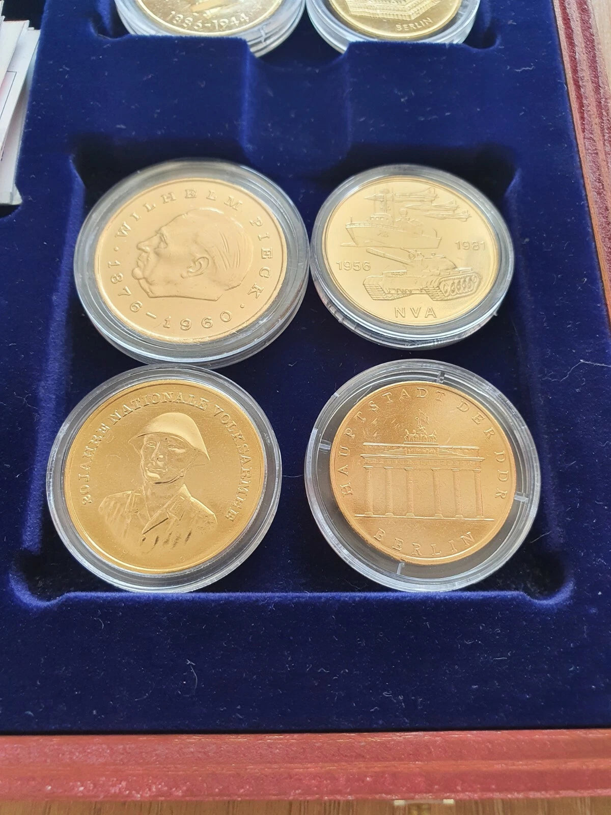 52 DDR Mark Münzen - 24 Karat Gold vergoldet
