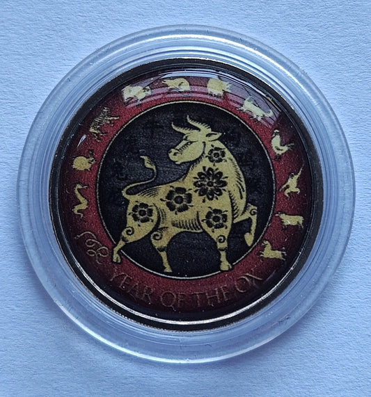 2 Euro - Lunar / Jahr des Ochse - koloriert