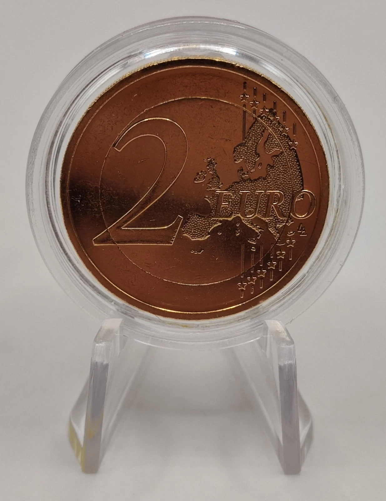 2 Euro Münze - Weltfrauentag - koloriert & vergoldet