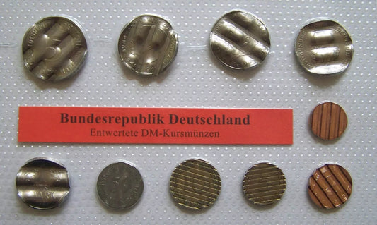 ORIGINAL SCHREDDERGELD - KMS / IM BLISTER - 12,68 DM / MARK -MÜNZEN